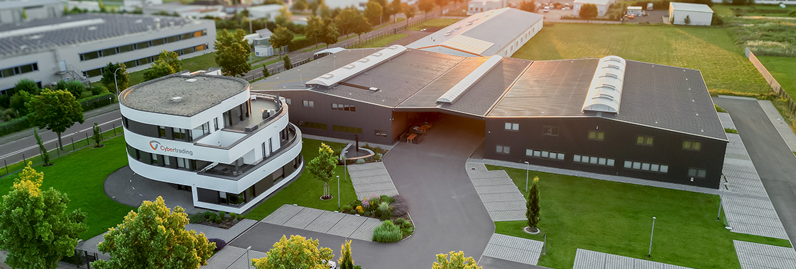Panoramic shot of the Cybertrading building